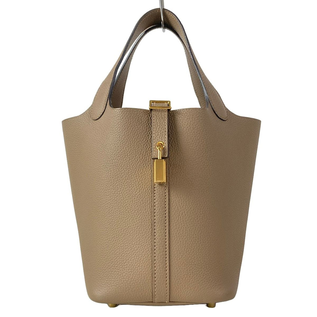 Hermes Handbag Picotin Lock PM Beige Dwymar Gold — view 2