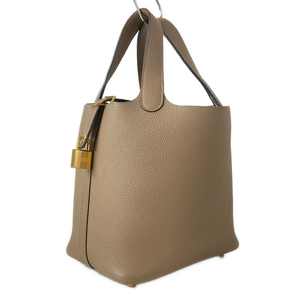 Hermes Handbag Picotin Lock PM Beige Dwymar Gold