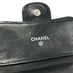 Chanel Hook Wallet Quilted Black Silver Lambskin — view 5