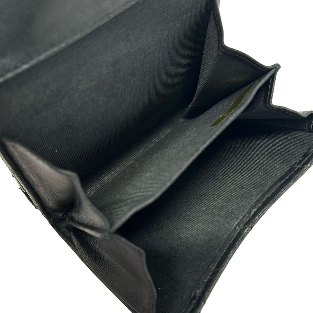 Chanel Hook Wallet Quilted Black Silver Lambskin — view 4