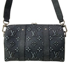 Louis Vuitton Shoulder Bag Collection City Keepall LV Faded Charcoal Leather — view 3