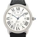 Cartier Watch Rondo Solo XL SS Leather White