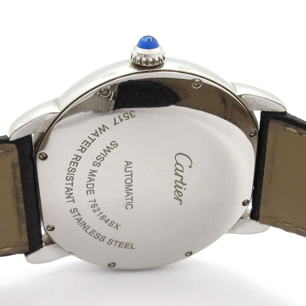 Cartier Watch Rondo Solo XL SS Leather White — view 3