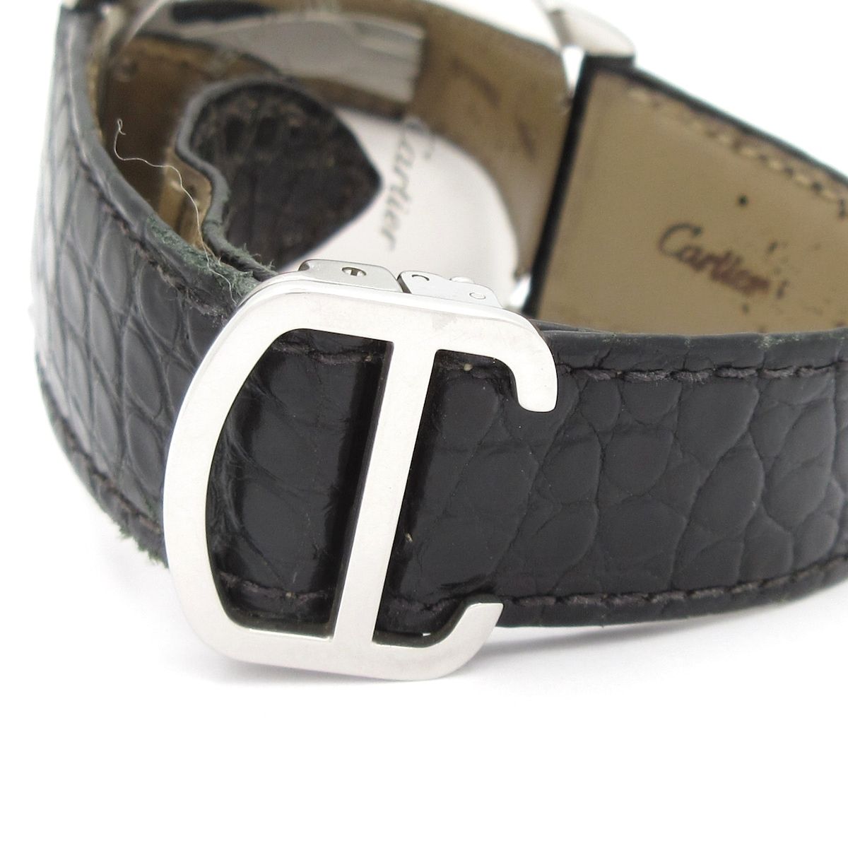 Cartier Watch Rondo Solo XL SS Leather White — view 6