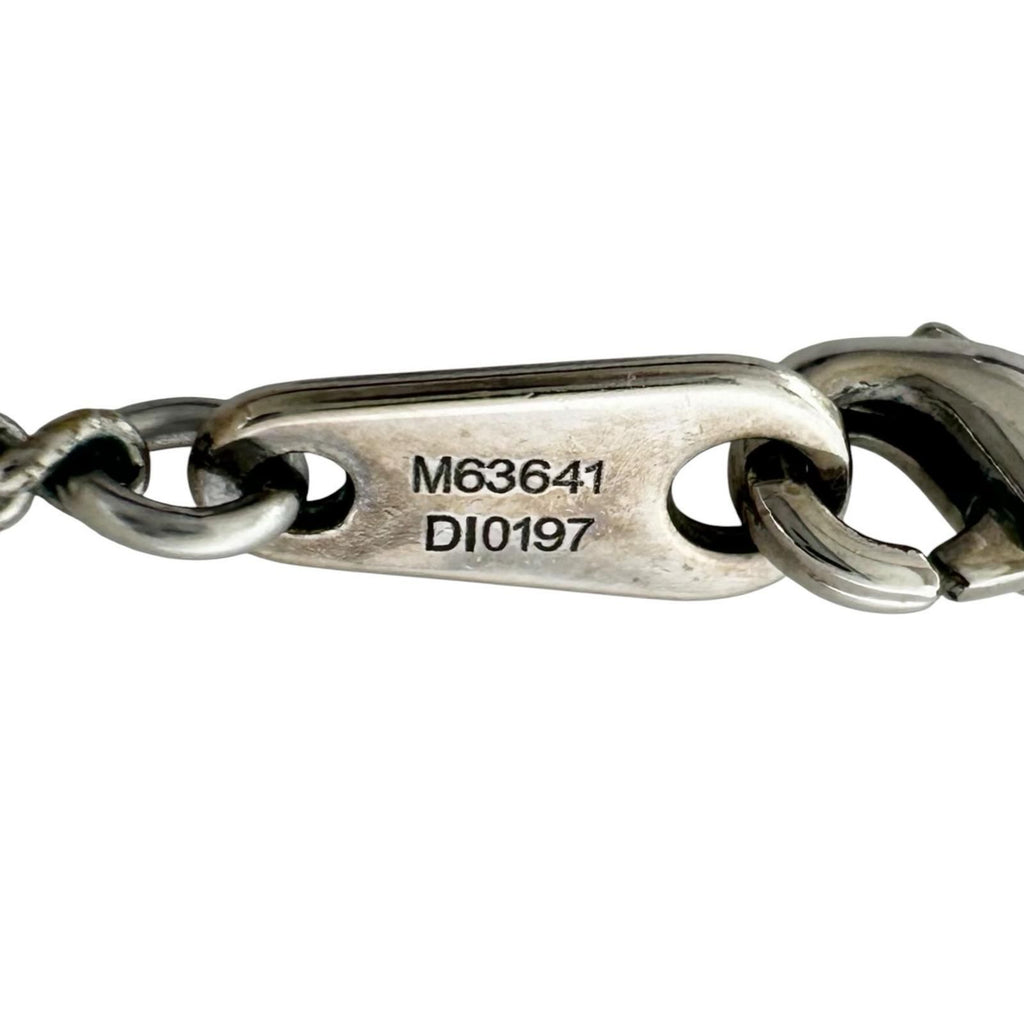 Louis Vuitton Collier Charm Monogram Eclipse Metal Silver Black Necklace — view 9