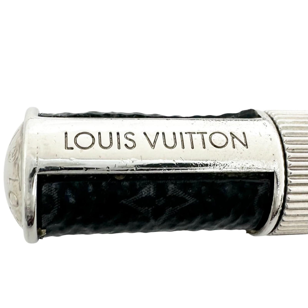 Louis Vuitton Collier Charm Monogram Eclipse Metal Silver Black Necklace — view 6