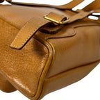 Gucci Bamboo Backpack Pigskin Leather Gold Brown — view 9