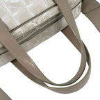 Chanel New Travel Leather Canvas Beige Handbag Silver — view 6