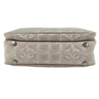 Chanel New Travel Leather Canvas Beige Handbag Silver — view 3