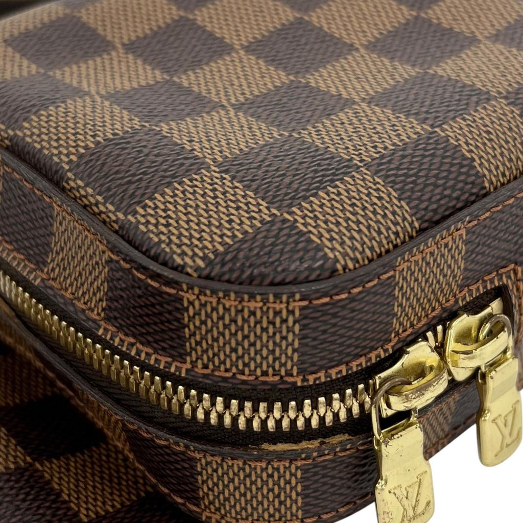 Louis Vuitton Damier Geronimos Leather Brown Belt Bag Gold — view 6
