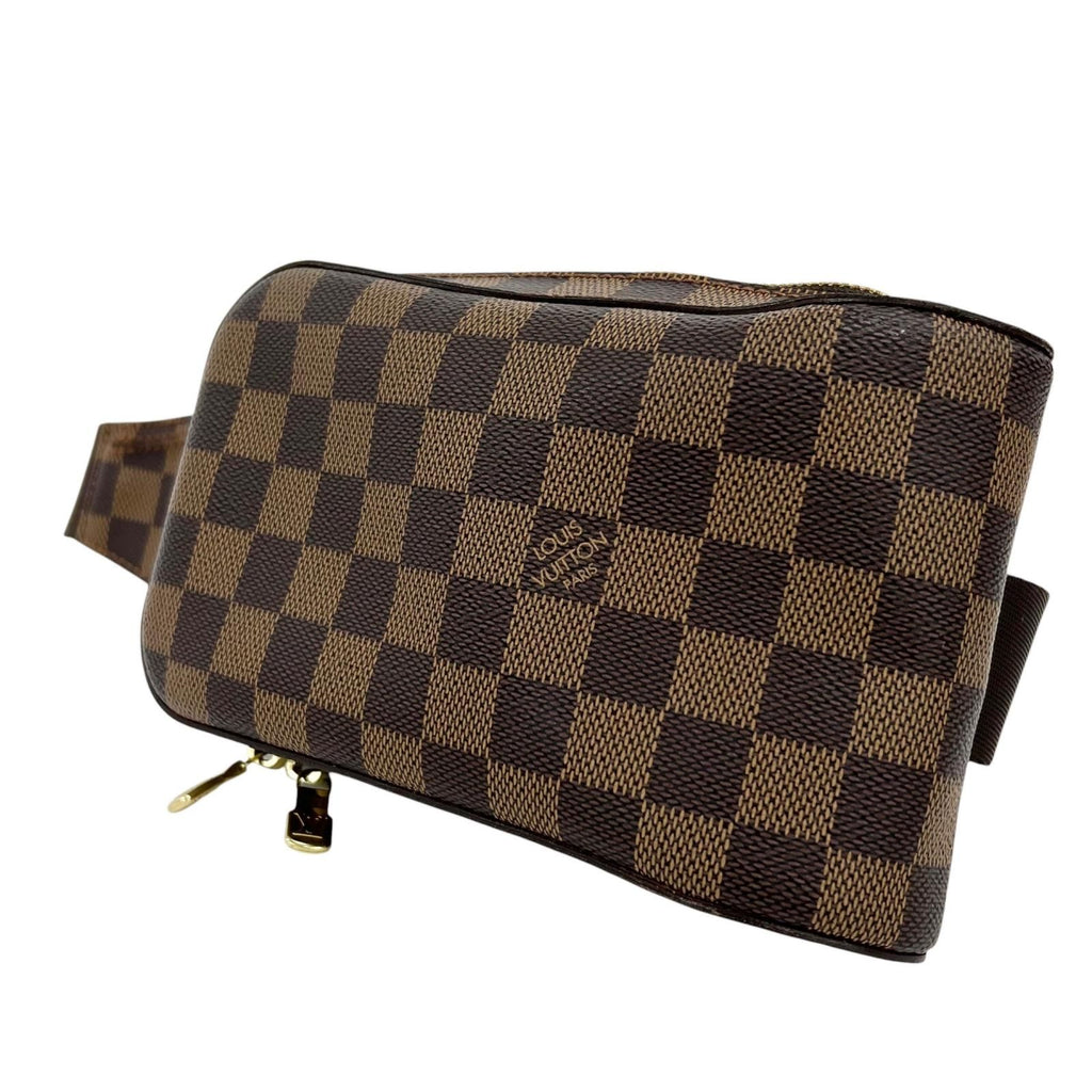 Louis Vuitton Damier Geronimos Leather Brown Belt Bag Gold — view 4