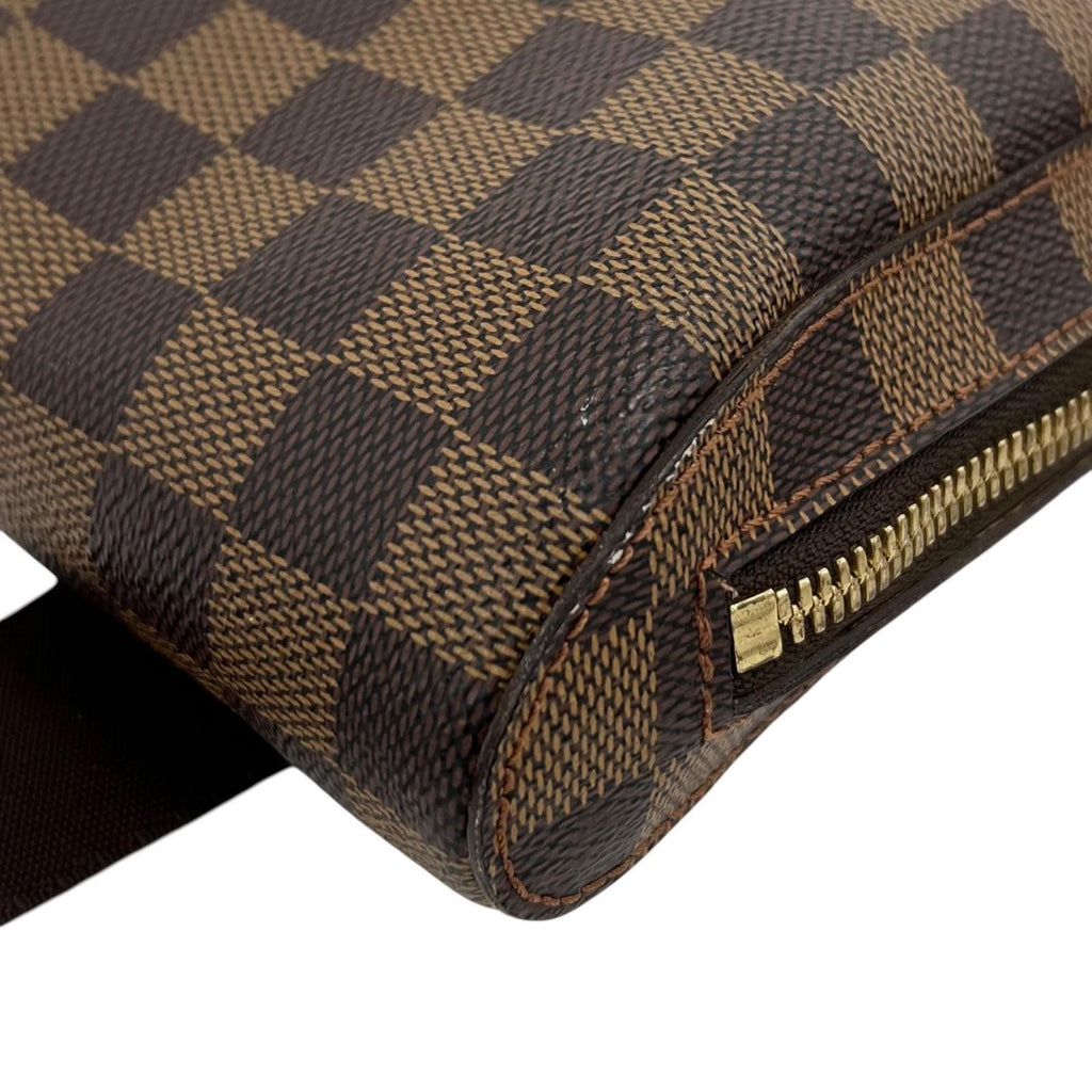Louis Vuitton Damier Geronimos Leather Brown Belt Bag Gold — view 8