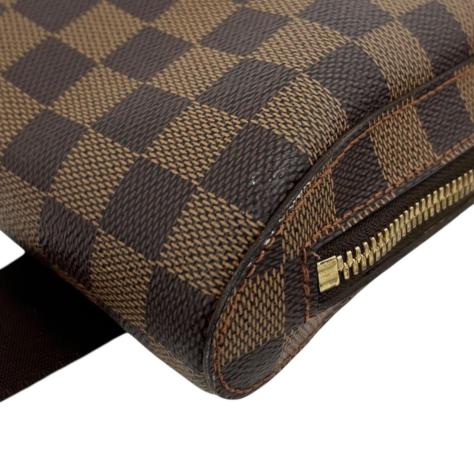 Louis Vuitton Damier Geronimos Leather Brown Belt Bag Gold — view 8