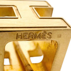 Hermes Cube Metal Orange Gold Necklace — view 6