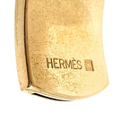 Hermes Kelly Leather Metal Green Gold Bangle Bracelet — view 7