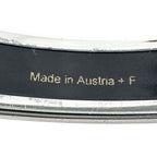 Hermes Enamel Metal Silver Blue Bangle Bracelet — view 8