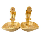 Hermes Vintage Metal Gold Earrings — view 5