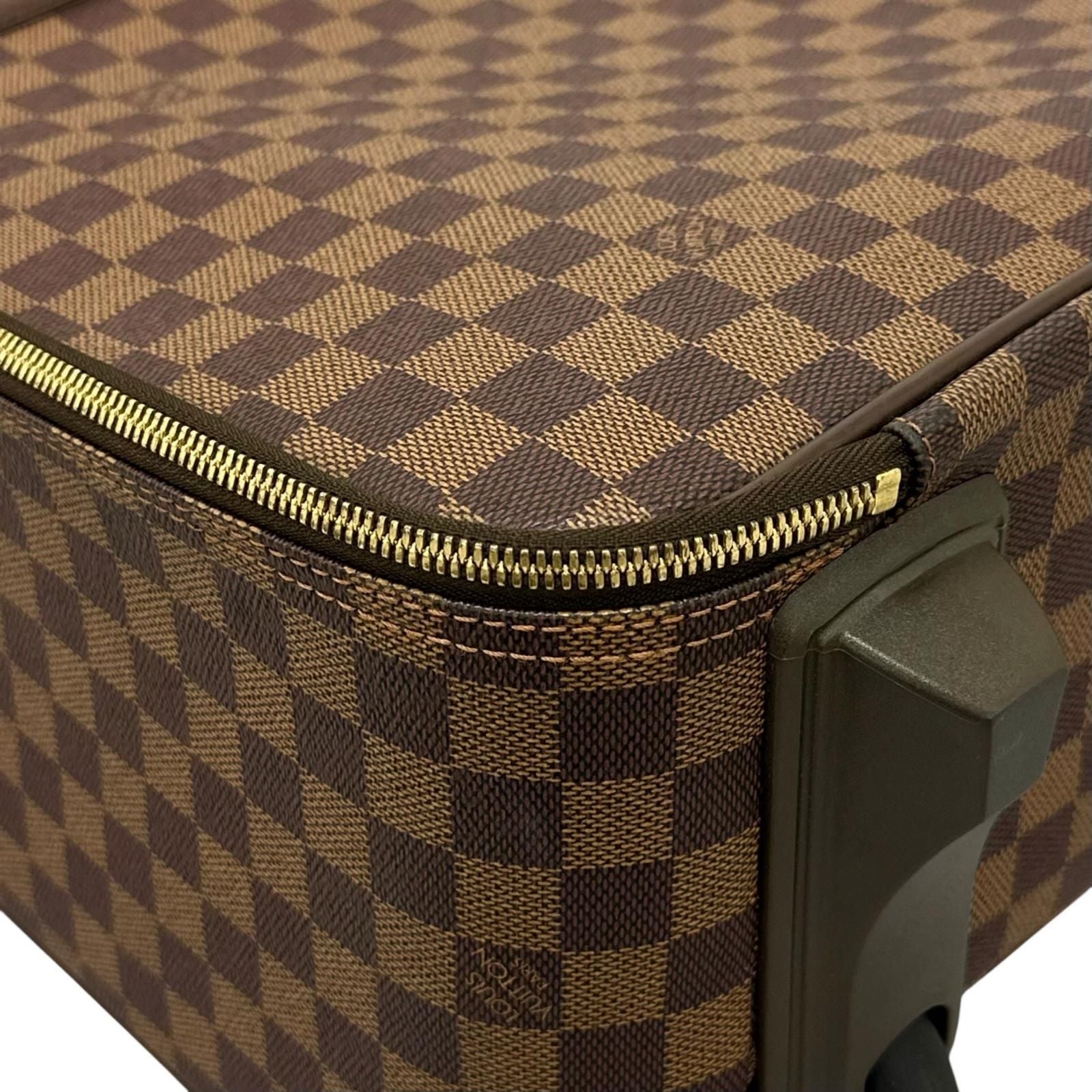 Louis Vuitton Pegase 45 Damier Ebene Leather Brown Bag Gold — view 8