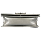Chanel Boy Enamel Leather Lambskin Silver Light Blue Shoulder — view 3