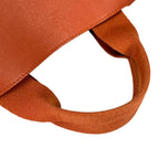 Hermes Valparaiso MM Toileche Blanc Leather Canvas Orange Handbag Silver — view 5