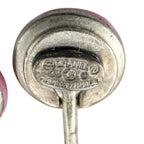 Chanel CC Logo Metal Silver Pink Earrings — view 7