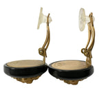 Chanel Lionhead Gold Plated Black Earrings — view 4