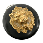 Chanel Lionhead Gold Plated Black Earrings — view 6