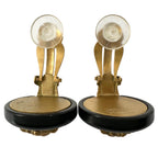 Chanel Lionhead Gold Plated Black Earrings — view 5