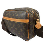 Louis Vuitton Reporter PM Monogram Leather Brown Shoulder Bag Gold — view 4