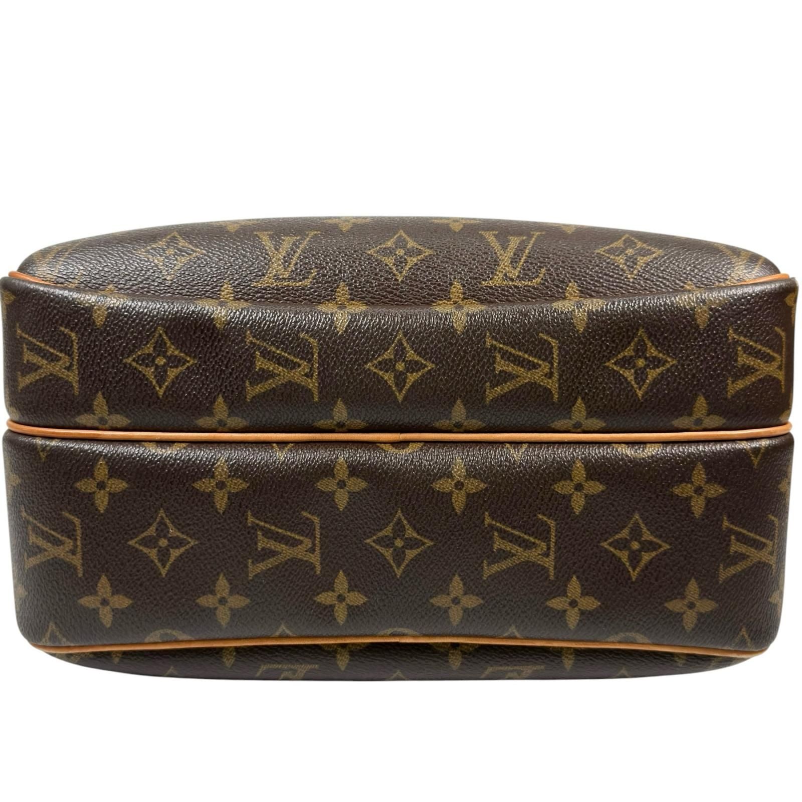 Louis Vuitton Reporter PM Monogram Leather Brown Shoulder Bag Gold — view 3