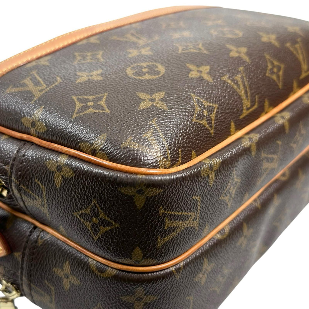 Louis Vuitton Reporter PM Monogram Leather Brown Shoulder Bag Gold — view 7