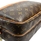 Louis Vuitton Reporter PM Monogram Leather Brown Shoulder Bag Gold — view 7