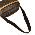 Louis Vuitton Reporter PM Monogram Leather Brown Shoulder Bag Gold — view 5