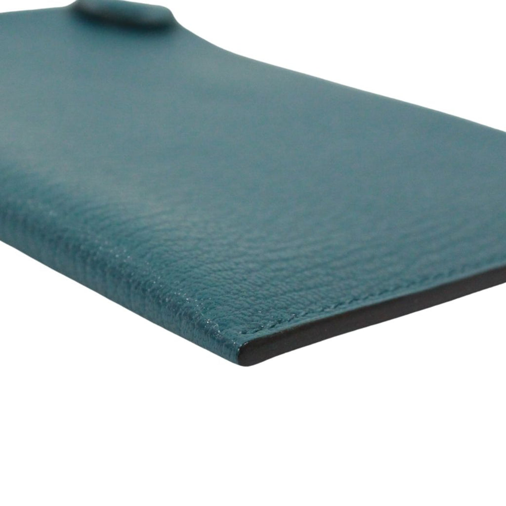 Hermes Tarmac PM Passport Case Chevre Blue Card Silver — view 5
