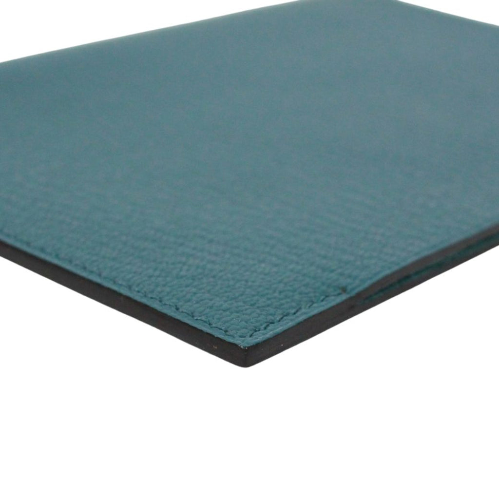 Hermes Tarmac PM Passport Case Chevre Blue Card Silver — view 4
