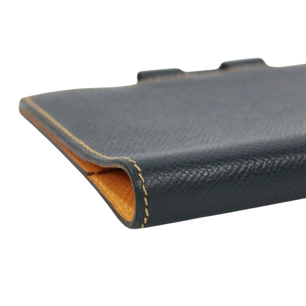 Hermes Agenda GM Leather Yellow Navy Notebook Cover Silver — view 5