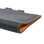 Hermes Agenda GM Leather Yellow Navy Notebook Cover Silver — view 4
