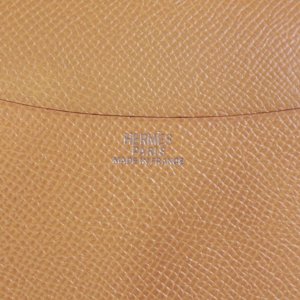 Hermes Agenda GM Leather Yellow Navy Notebook Cover Silver — view 7