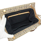 Chanel Tweed Pink Beige Shoulder Bag Gold — view 7