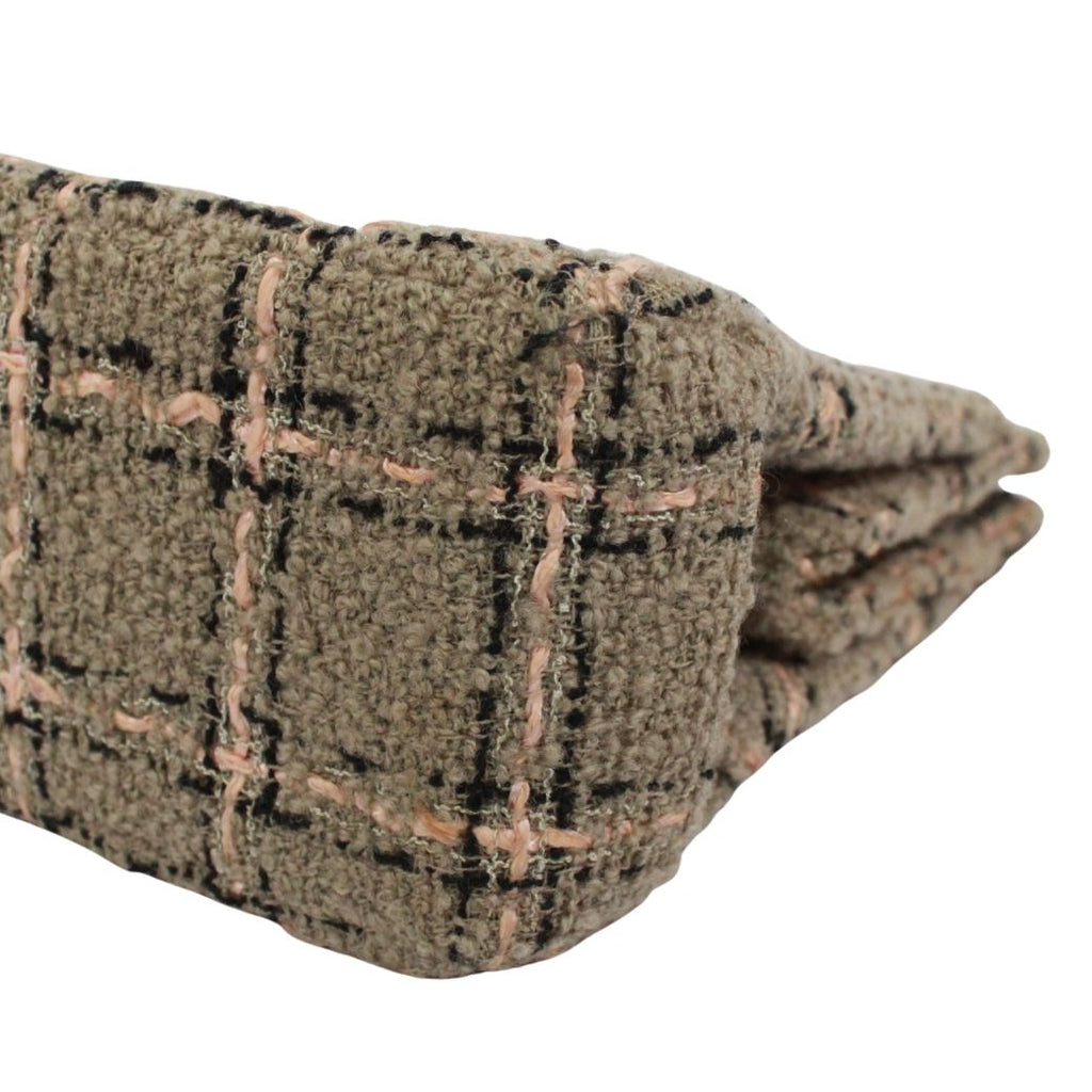 Chanel Tweed Pink Beige Shoulder Bag Gold — view 5