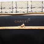 Chanel Tweed Pink Beige Shoulder Bag Gold — view 8