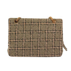 Chanel Tweed Pink Beige Shoulder Bag Gold — view 3