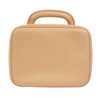 Chanel CC Logo Vanity Bag Caviar Leather Beige Handbag Gold — view 3