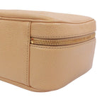 Chanel CC Logo Vanity Bag Caviar Leather Beige Handbag Gold — view 5