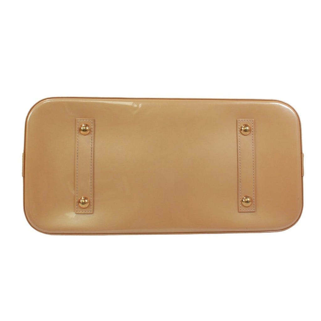 Louis Vuitton Alma GM Enamel Leather Beige Handbag Gold — view 4