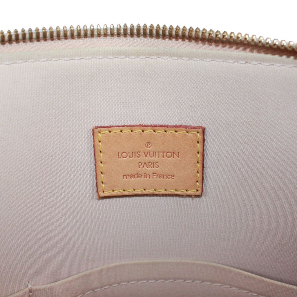 Louis Vuitton Alma GM Enamel Leather Beige Handbag Gold — view 9
