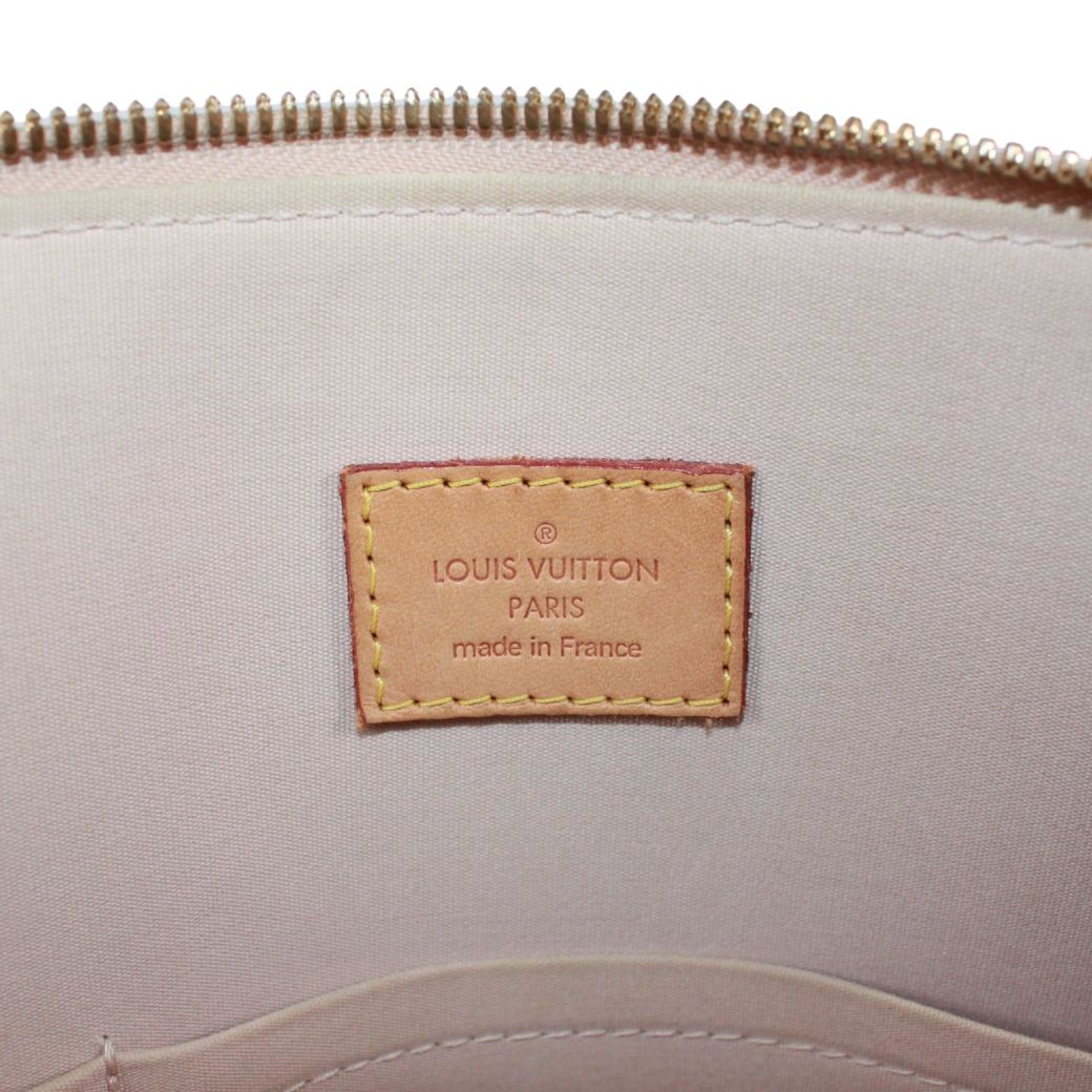 Louis Vuitton Alma GM Enamel Leather Beige Handbag Gold — view 9