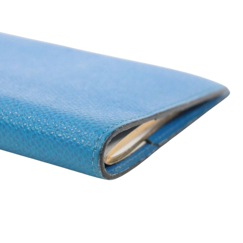 Hermes Agenda GM Leather Blue Notebook Cover Silver — view 6