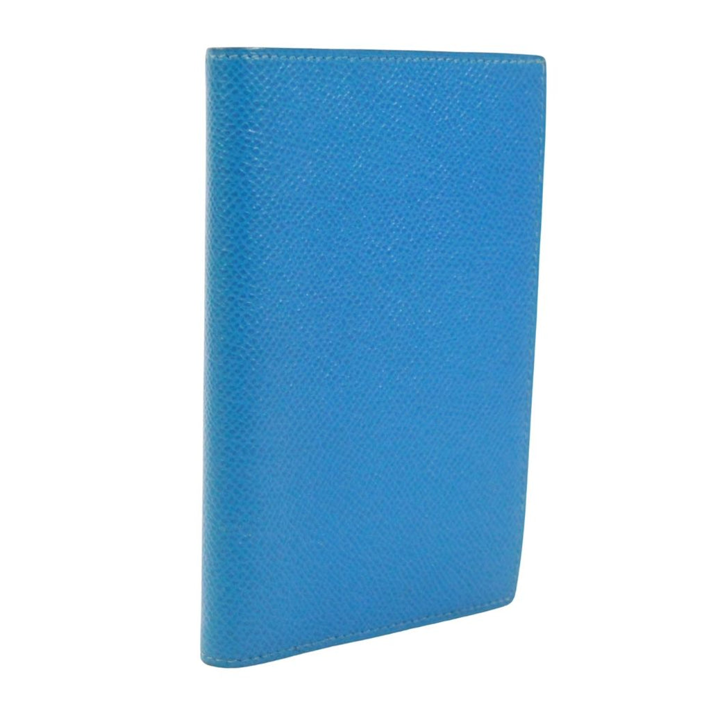 Hermes Agenda GM Leather Blue Notebook Cover Silver — view 3