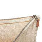 Hermes Bora GM Straw Cotton Ivory Pouch Silver — view 8